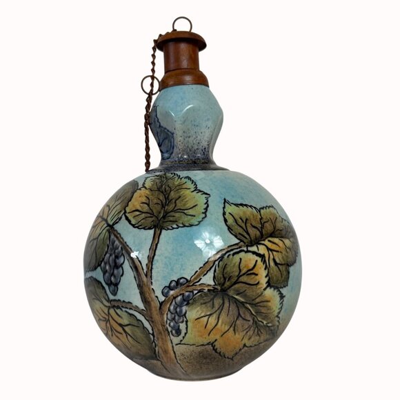 Talavera Tabletop Oil Lamp Cardinal of Peace VTG Artist Sign Outdoor Patio Torch - Picture 3 of 16